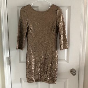 Full Gold sequence dress